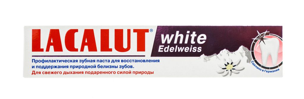 фото упаковки Lacalut White Edelweiss зубная паста