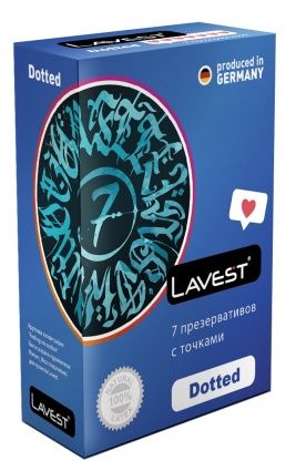 Lavest Dotted Презервативы с точками, презерватив, 7 шт.